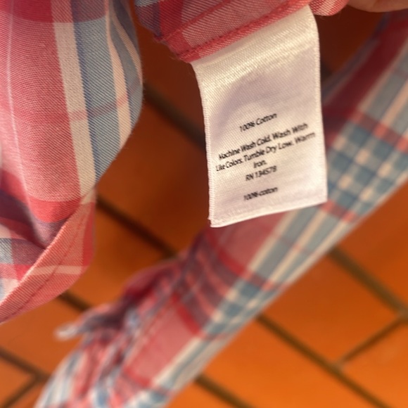 VINEYARD VINE'S Men's Slim Fit Whale Long Sleeve Button Down Plaid Shirt Size M - Picture 4 of 5